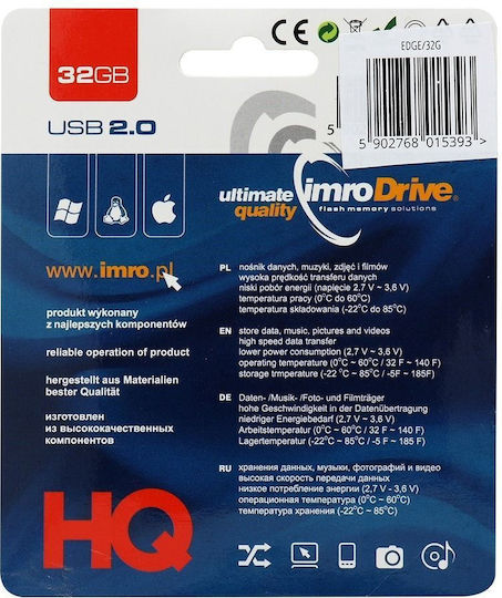 IMRO 32GB USB 2.0 Stick Roșu