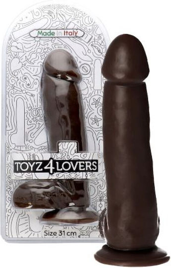 Toyz4lovers Реалистично дилдо с Топки и Вендуза Кафяв 31см