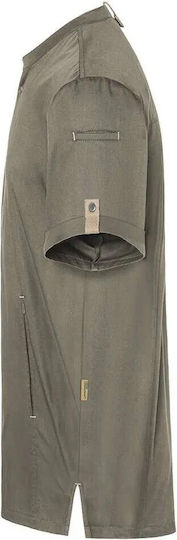 Karlowsky Mantel Koch 100% Baumwolle Khaki mit Kurzärmelig