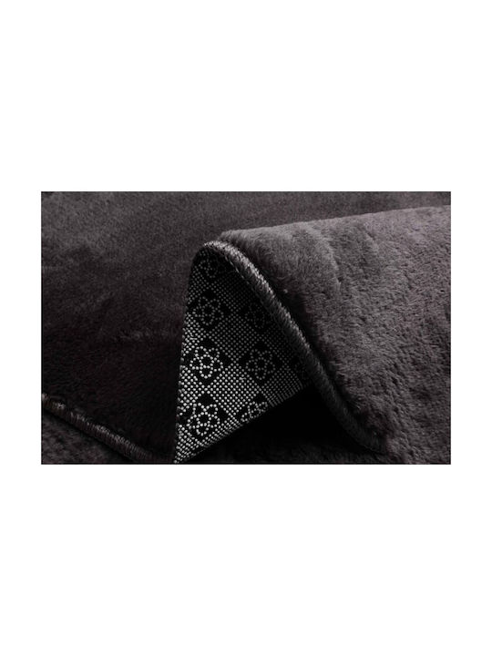 United Carpet Cordoba Αντιολισθητικό Χαλί Διάδρομος Γούνινο με Κρόσια Ανθρακί 80x150cm