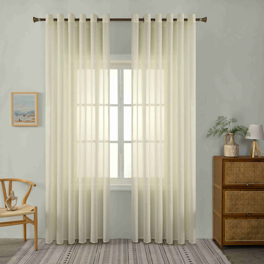 Homeone Grommet Ecru Curtains 270x270cm