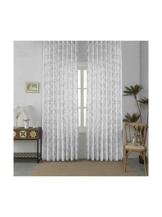 Homeone Perdea cu Coafură Albă 270x270cm