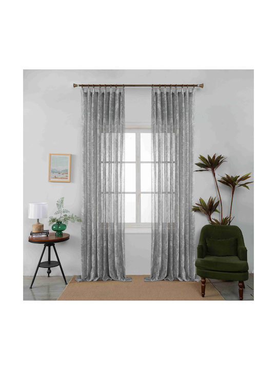 Homeone Curtain with Pencil Pleat Gray 270x300cm