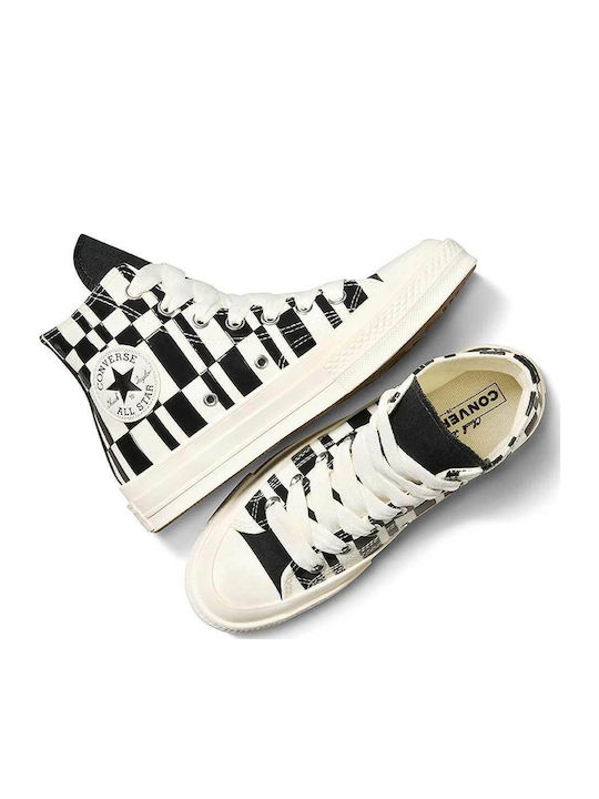 Chuck 70 Checkered Γυναικεία Flatforms Μποτάκια Egret / Black