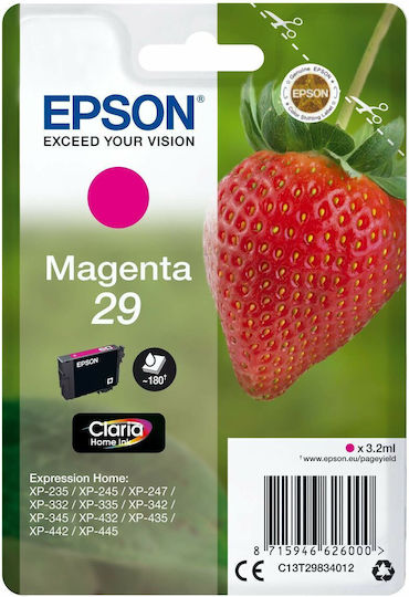 Epson 29 Original Pack of 10 InkJet Printer Inks Magenta (C13T29834012)