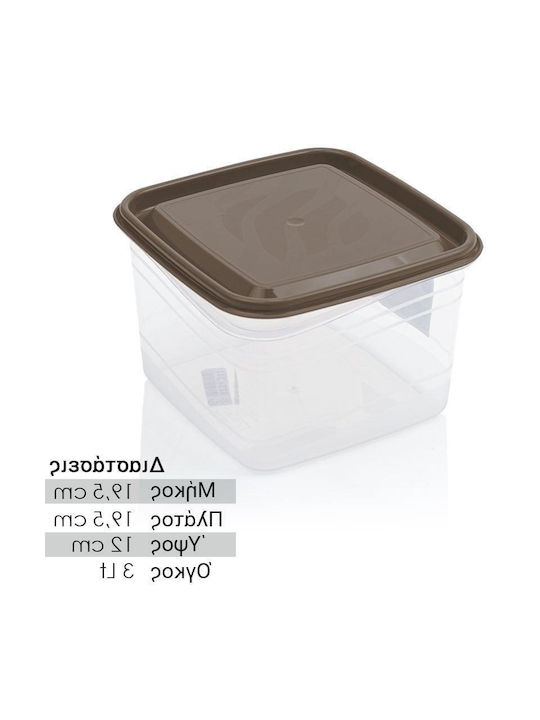 Lunchbox Kunststoff Braun 3000ml 1Stück