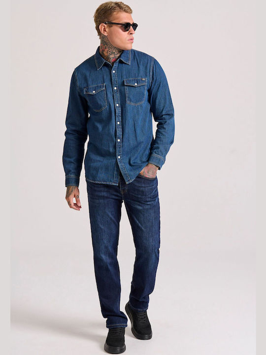 Funky Buddha Denim Shirt Blue