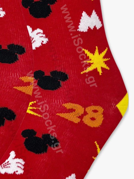Disney Cotton Sock Mickey Mouse Designs Red