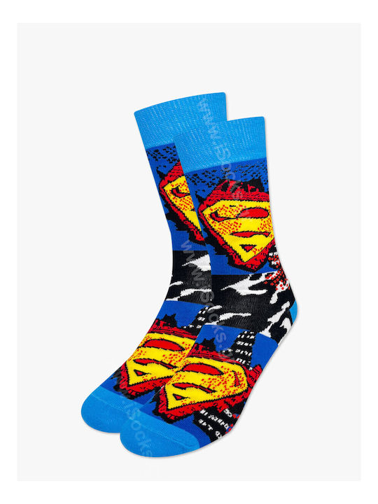 Dc Βαμβακερή Κάλτσα Σχέδια Superman Μπλε