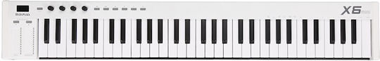 Midiplus Midi Keyboard X6 Mini με 61 Πλήκτρα Ασημί