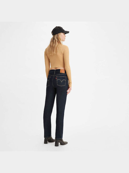 Levi's 501 Original High Waist Women's Jean Trousers in Relaxed Fit Dark Indigo