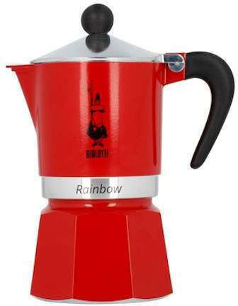 Bialetti Rainbow Espressokocher für den Herd 6 Tassen Rote