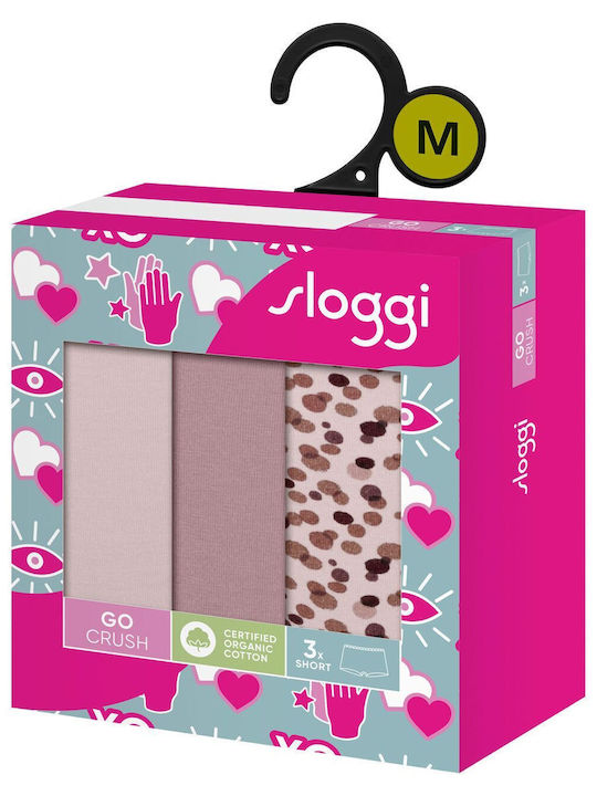 Βαμβακερά Γυναικεία Boxer 3Pack με Δαντέλα Μόκα