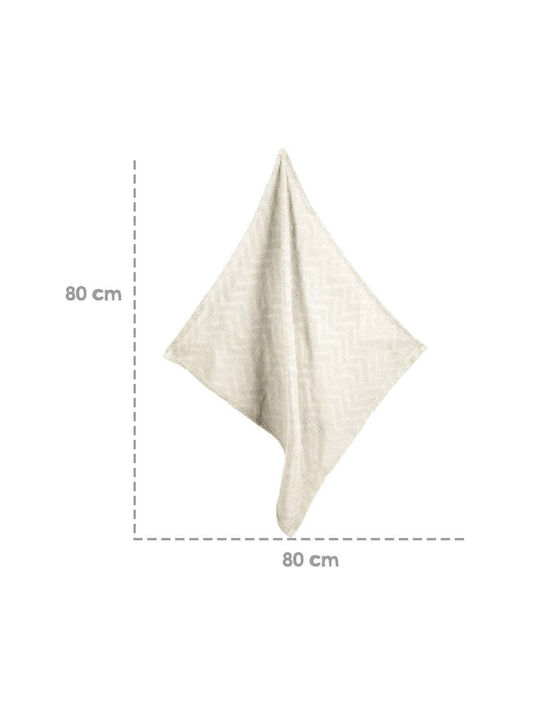 Roba Blanket Nursery Swaddling Blankets Knitted White Cream 80x80cm