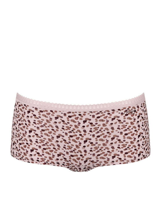 Βαμβακερά Γυναικεία Boxer 3Pack με Δαντέλα Μόκα