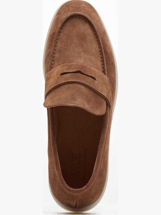 Men's Suede Moccasins Tabac Brown