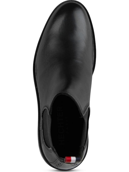 Leder Schwarz Chelsea Stiefeletten