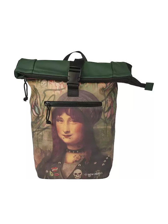 New Rebels Mart Art Mona Lisa Wasserdichter Rucksack 21L