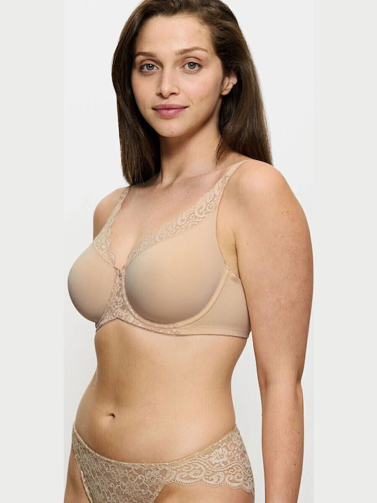 Amourette W01 Minimizer Minimizer Bra Underwire Beige