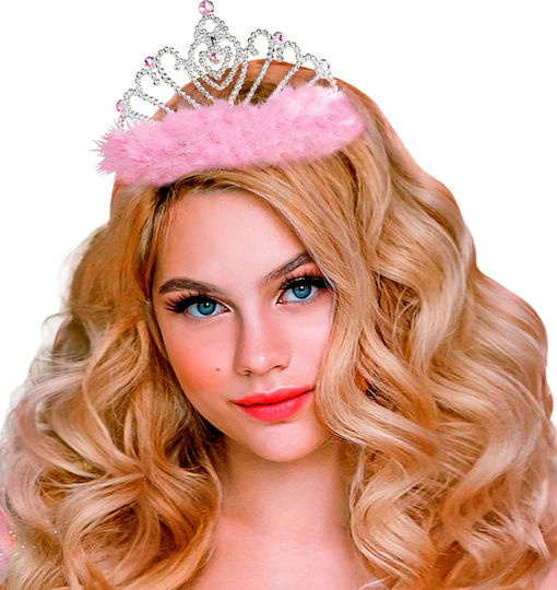 Tiara Accessoire Rosa Federn
