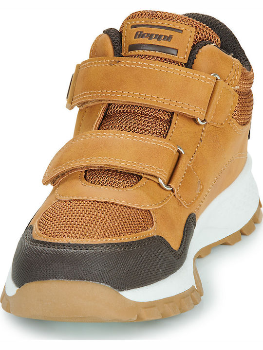 Kinder Sneakers Hoch mit Klettverschluss Braun