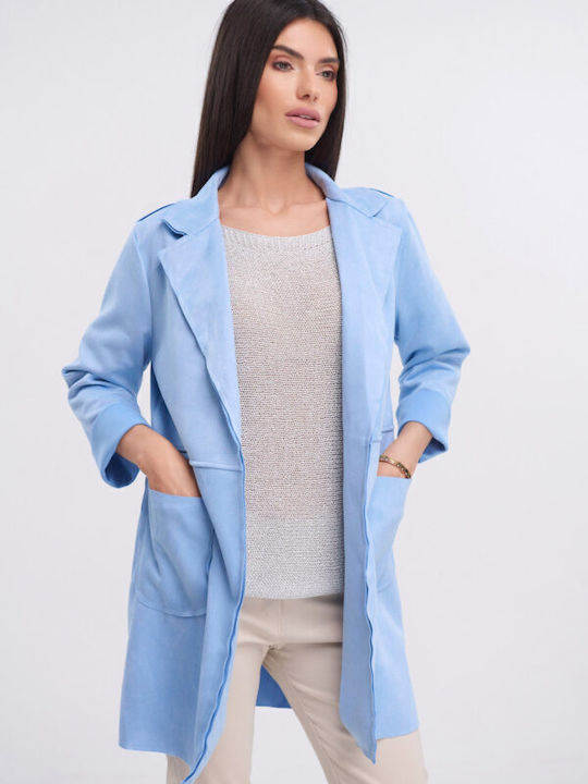 Damen Light Blue Mantel