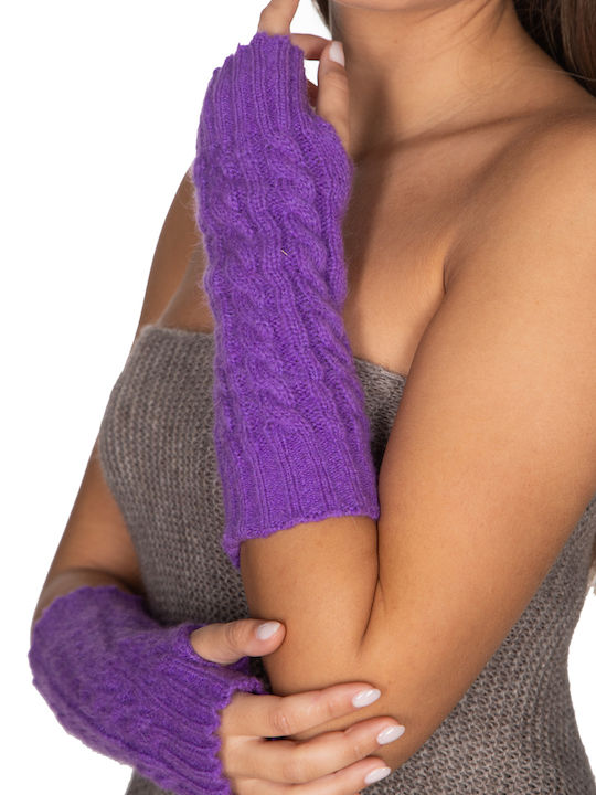 Unisex Woolen Gloves Purple