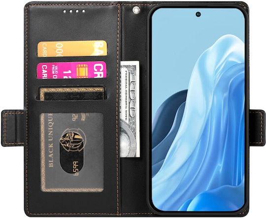 Dierfeng Buchen Sie Synthetisches Leder / Silikon / Kunststoff Schwarz (Samsung Galaxy M35 5G, DIERFENG)