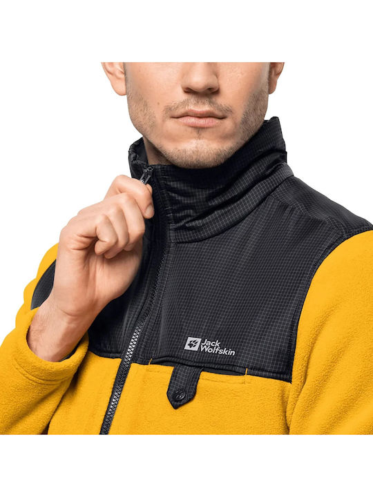 Ανδρική Ζακέτα Fleece Κίτρινη