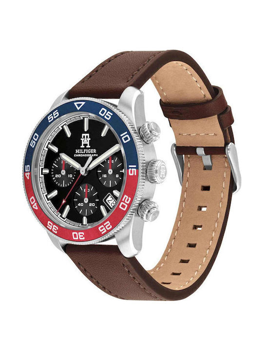 Tommy Hilfiger Lance Men's Watch 41mm Chronograph Battery with Brown Metal Bracelet