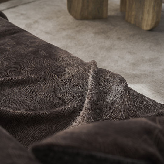 Gofis Home Триместен диван Throw Nimbus 180x310см. Dark Chocolate 447/41