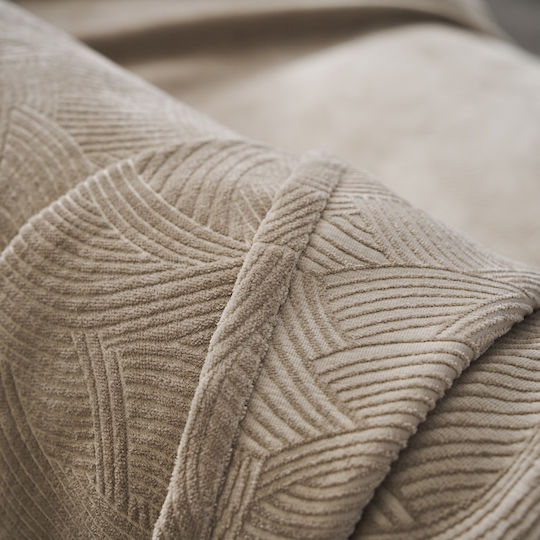 Gofis Home Nimbus Three-Seater Sofa Throw Jacquard 180x310cm Warm Beige 447/39