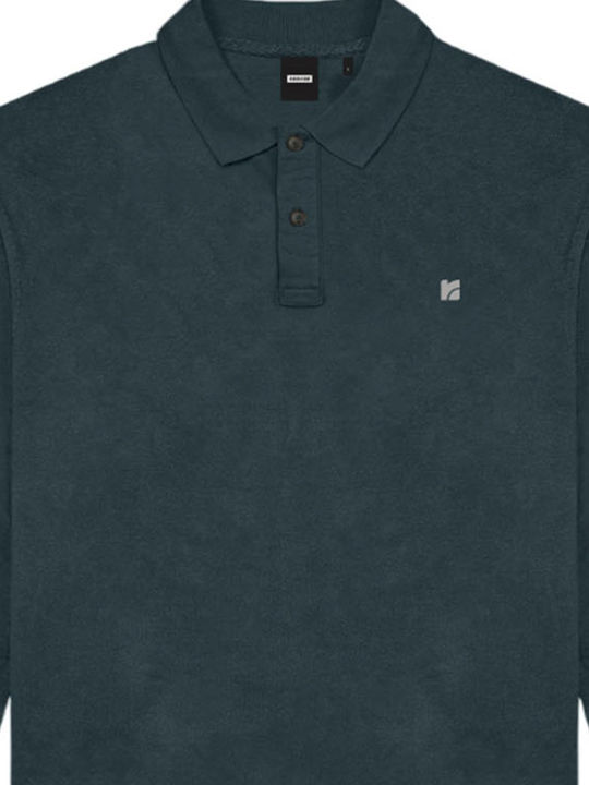 Rebase Polo Bluse Blau