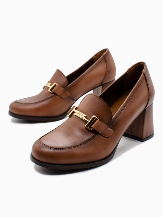 Ragazza Anatomic Leather Brown Medium Heels