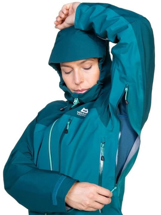Κοντό Γυναικείο Μπουφάν για Χειμώνα Spruce - Deep Teal