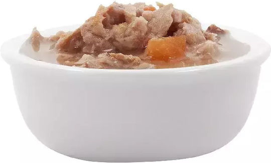 Lucky Lou Extrafood Wet Food for Cats in Pouches with Tuna, Fish, Salmon, Shrimps, Chicken and Vegetables Grain-Free & Gluten-Free 70gr