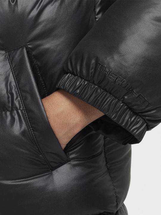 Kids' Sports Jacket Long with Hood Black Sportswear