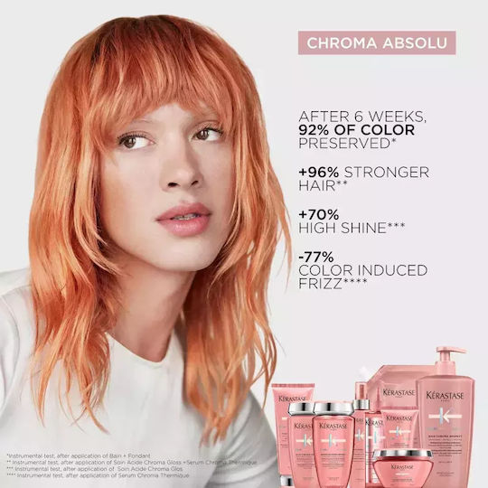 Kérastase Chroma Absolu Hair Care Set for Color Maintenance for Colored Hair with Shampoo, Conditioner and Spray 3pcs