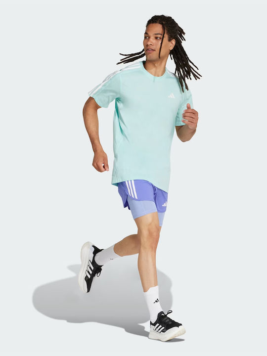 Own The Run 3-Stripes 2 В 1 Спортен Мъжки Лилав Бермуда