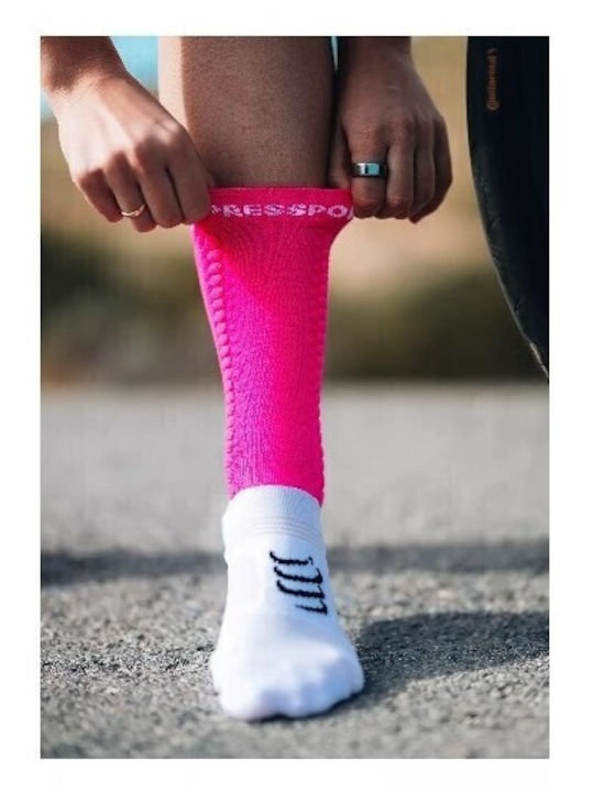 Compressport Pro Racing Recovery Athletic Socks Pink 1 Pair
