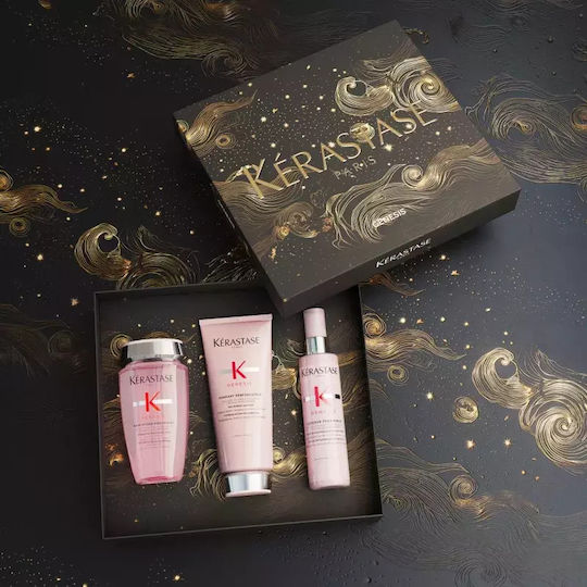 Kérastase Genesis Bain Hydra Fortifiant Σετ Περιποίησης & Styling Μαλλιών κατά της Τριχόπτωσης για Λεπτά Μαλλιά με Σαμπουάν, Conditioner & Θερμοπροστασία 3τμχ
