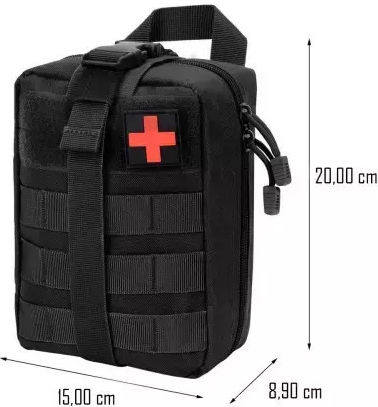 TacMed Στρατιωτικό Τσαντάκι Ζώνης Μαύρο