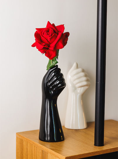 Koart Keramik Vase Lena Schwarz 7.8xY23.5cm