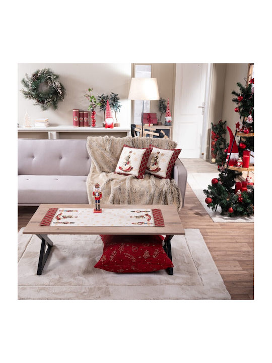 Teoran Set Christmas Tablecloths Square Fabric White 2pcs