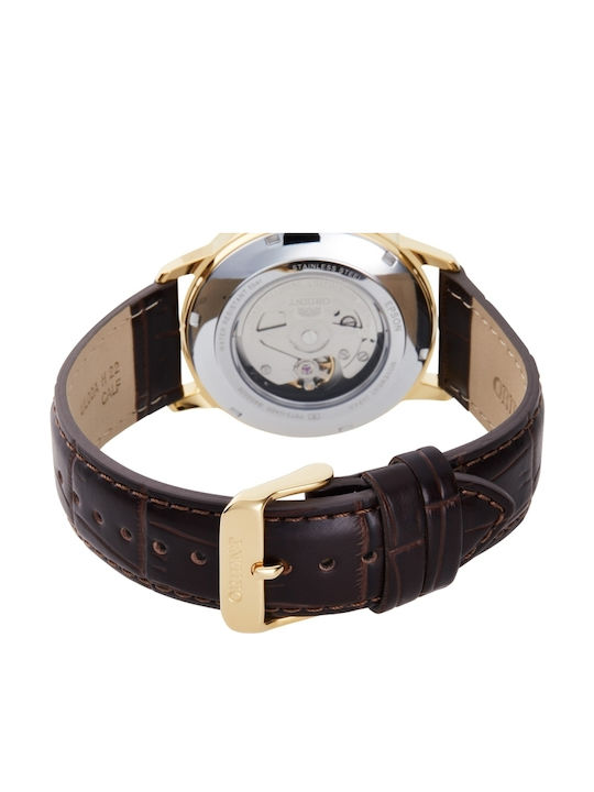 Orient Men's Watch 41.6mm Automatic with Brown Leather Strap