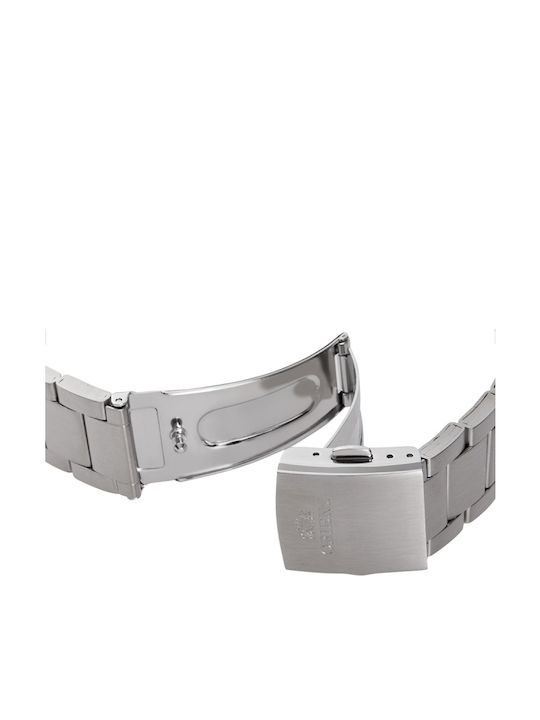 Orient Men's Watch 41.9mm Automatic with Silver Metal Bracelet