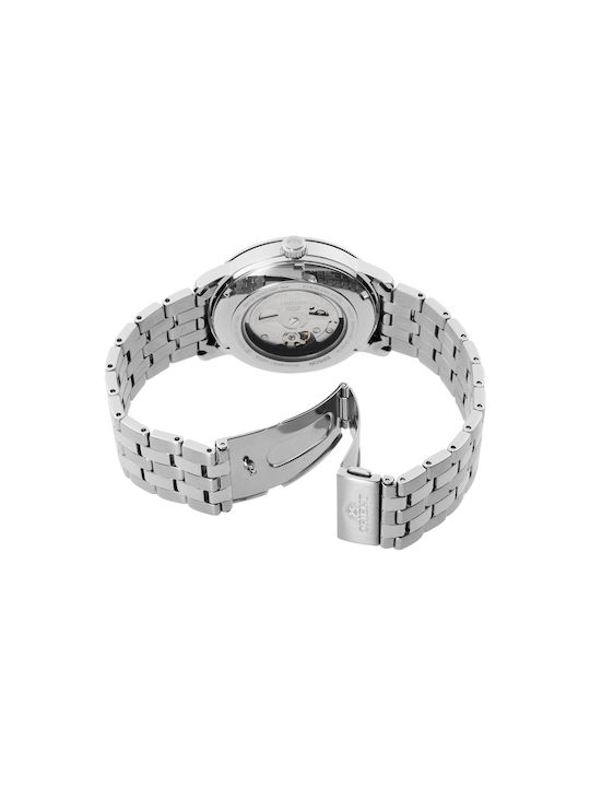 Orient Herrenuhr 41.6mm Automatisch mit Silber Metallarmband