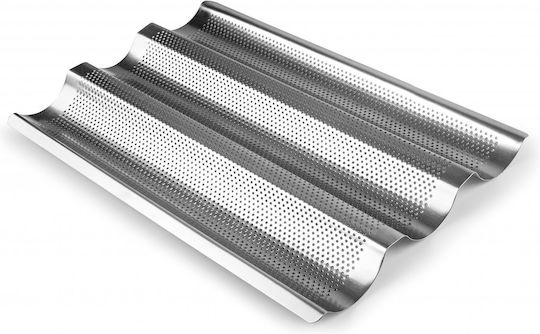 Tavă de copt perforată clasică Ibili din oțel inoxidabil 38x25 cm argintiu
