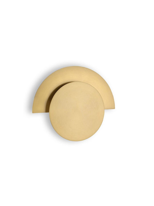 Luma Modern Lamp Wall with Integrated LED and Warm White Light Gold 25cm