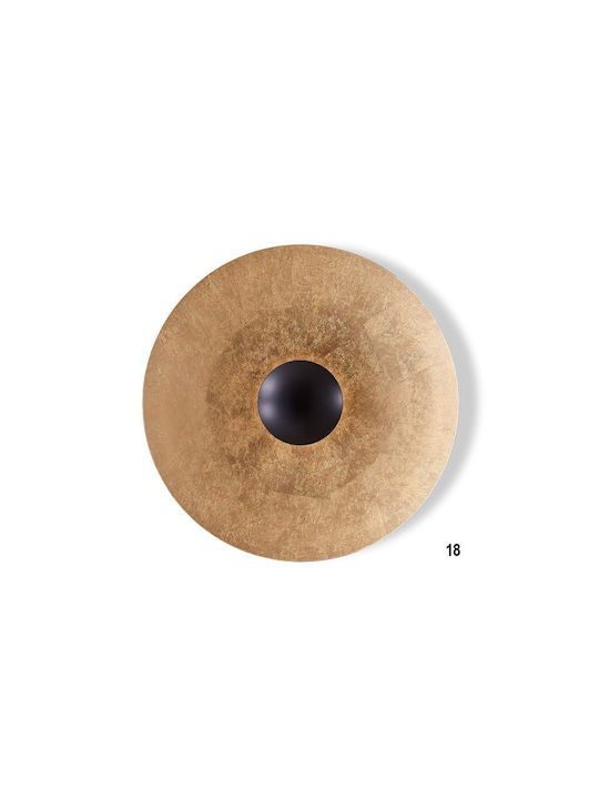 Luma Modern Lamp Wall with Integrated LED and Warm White Light Gold 60cm
